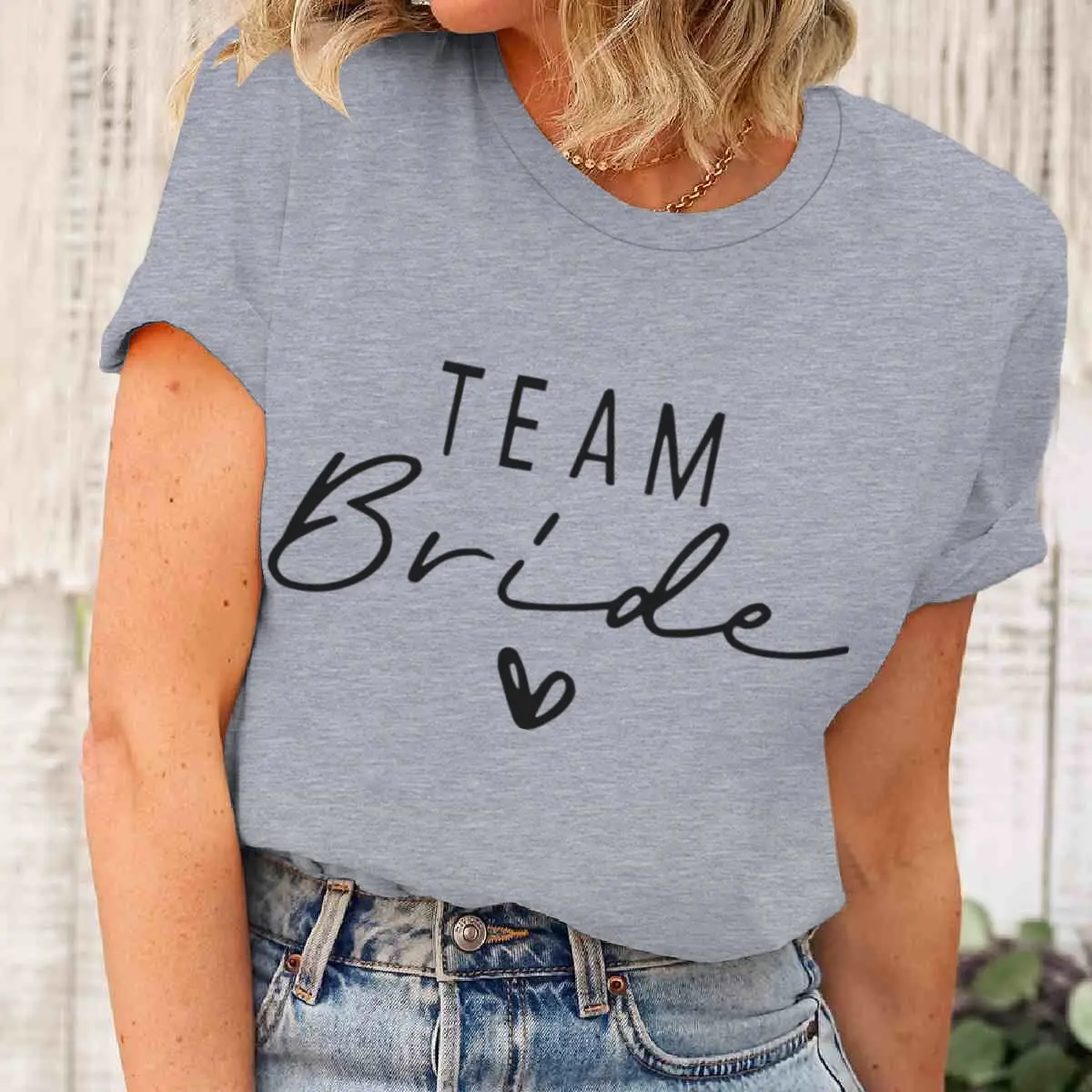 Summer Tops Team Bride Vintage Shirt Future Bride Wedding Bachelorette T-shirts Short Sleeve Women Bride Team Wedding Party Tees