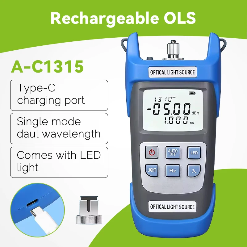 COMPTYCO A-C1315 Rechargeable Fibre Optic Light Sources OLS Fiber Optical Laser 1310 1550nm Handheld Optical Light Source