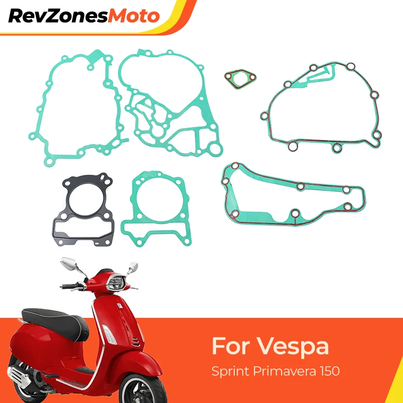

Motorcycle Engine Full Gasket Kit for Vespa Sprint Primavera 150 Cylinder Gearbox Crankcase Clutch Cover Gaskets