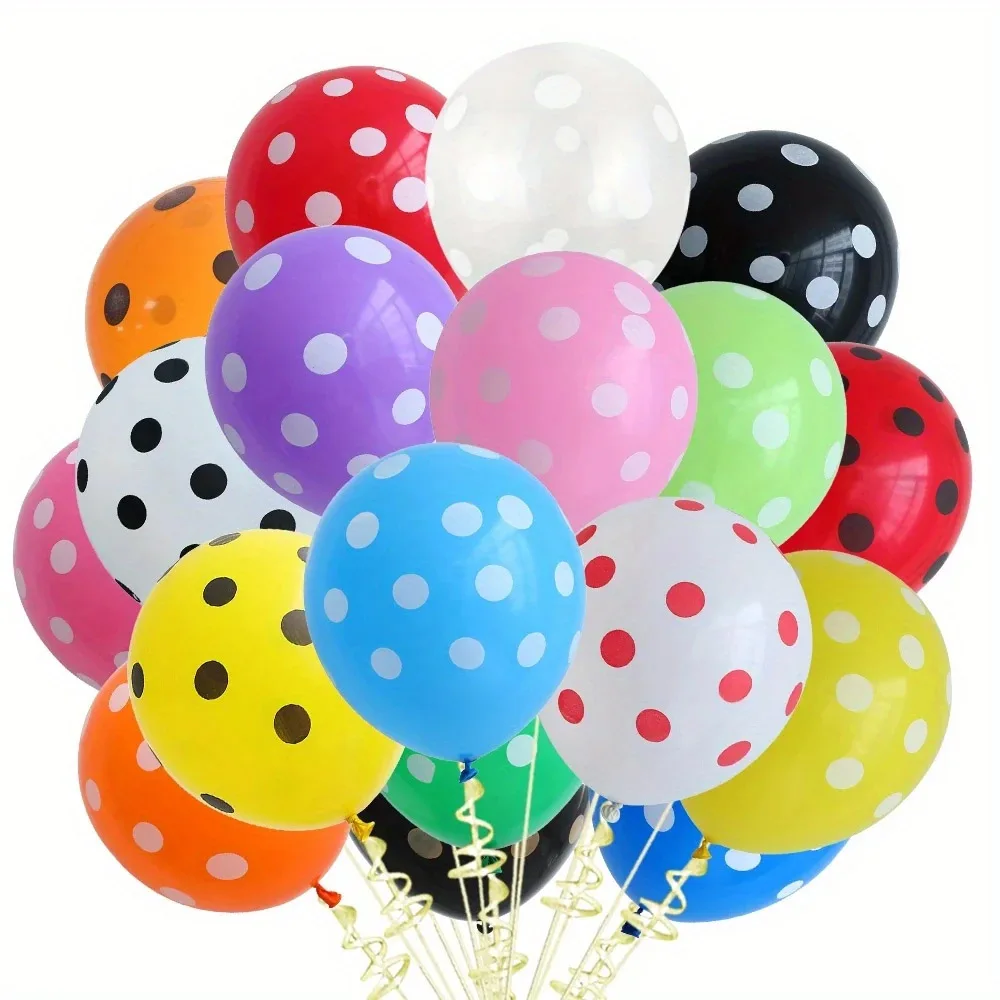 30 Stück 12 Zoll dicker Polka Dot Ballon Transparent Polka Dot Spot Fotografie Geburtstag Eröffnung Hochzeitsdekoration Red Dot geformt