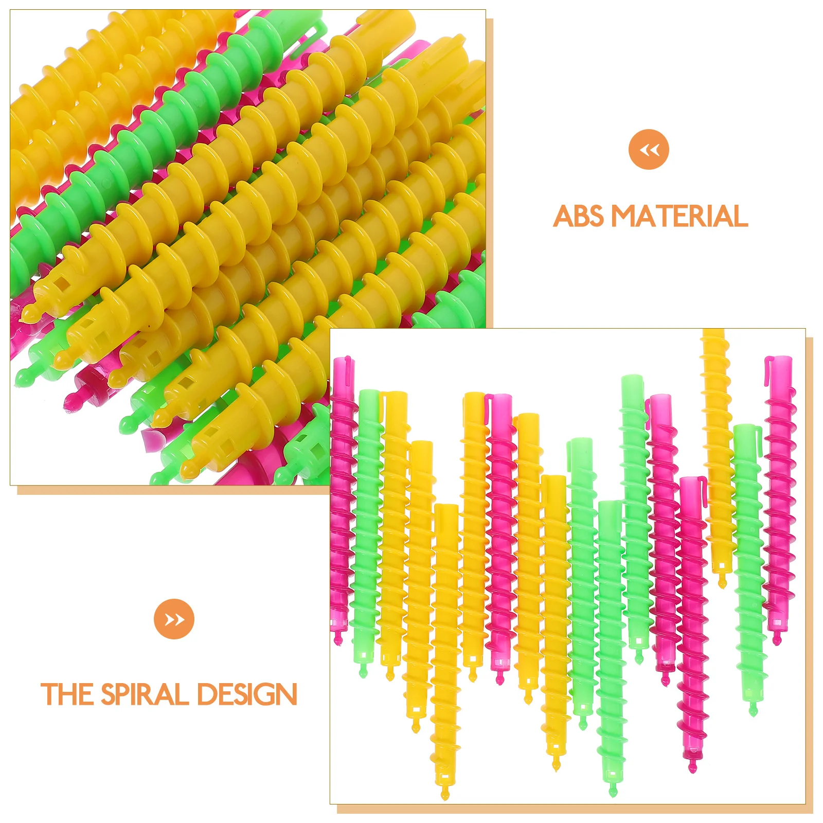 

100pcs Spiral Curling Hair Rollers Abs Material Home Use Women Long Hair Styling Women Perm Rods Tools Perm Kit