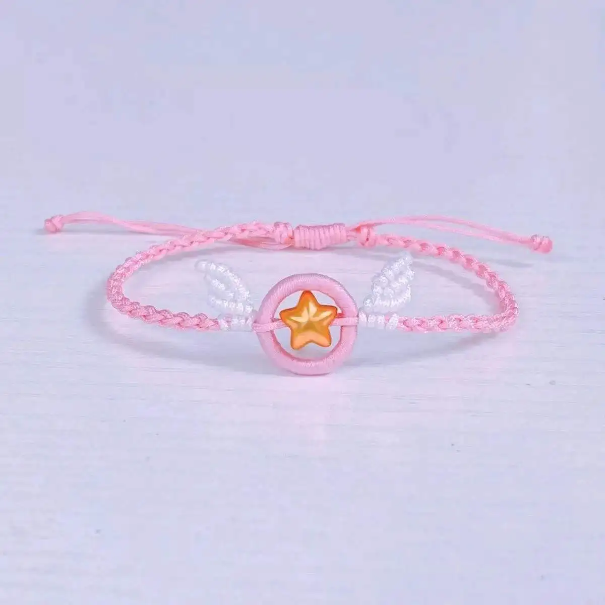 Anime Card Captor KINOMOTO SAKURA Magic Wand Star Cosplay Hand-knitted Rope Chain Bracelet Unisex Jewelry Accessories Prop