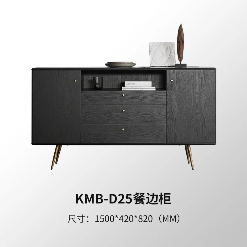 

Ретро сервант из цельного дерева, простой современный свет, роскошная гостиная, черный чайный шкаф, шкаф для хранения в столовой