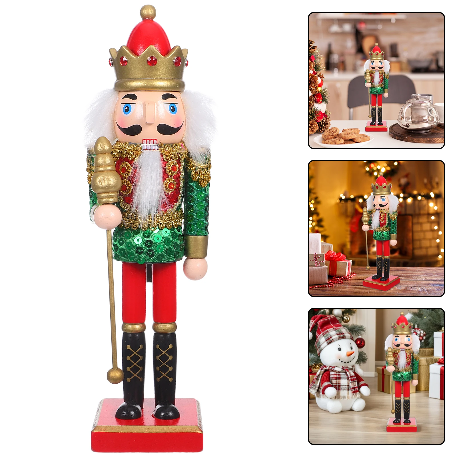 

Scale Series Puppets Christmas Nutcracker Ornaments Desktop Decoration Decorations Wood Tree