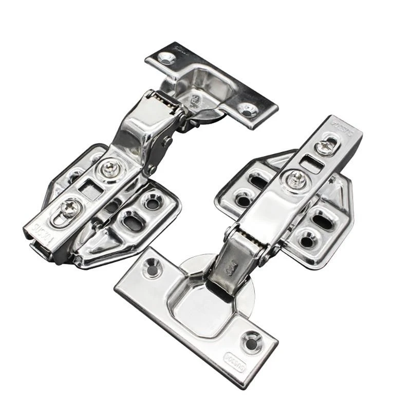 57BE Pack of 2 Cabinet Hinges Repair Set With 1 Plates and 12 Screws Craft from Sturdy Stainless Steel Materials Daily Use
