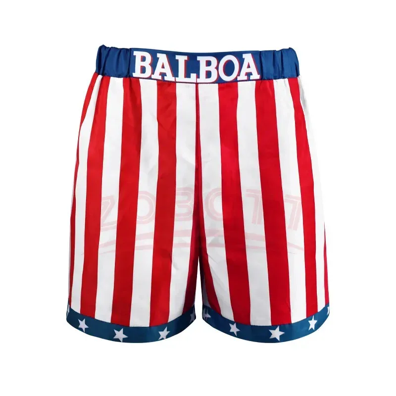 DY2025 Disfraz de boxeo con bandera americana para adultos, con vestido corto Rocky Balboa, disfraz de cosplay del Día de la Independencia