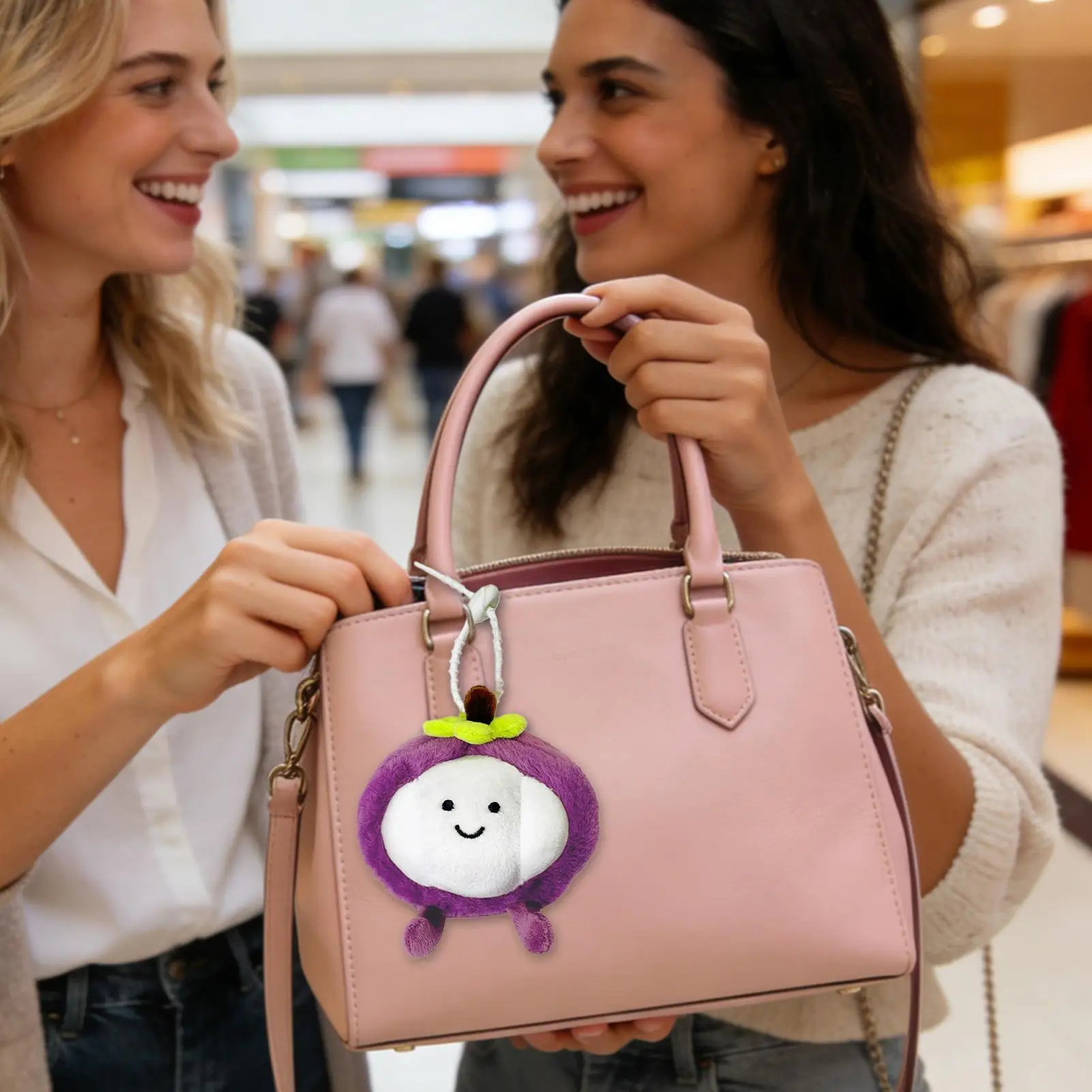 พวงกุญแจตุ๊กตาผลไม้รูปมังคุดน่ารัก นุ่มนิ่ม เหมาะสำหรับเด็กและผู้ใหญ่ ใช้ตกแต่งกระเป๋าเป้ กระเป๋าถือ ระหว่างเดินทางไปโรงเรียน