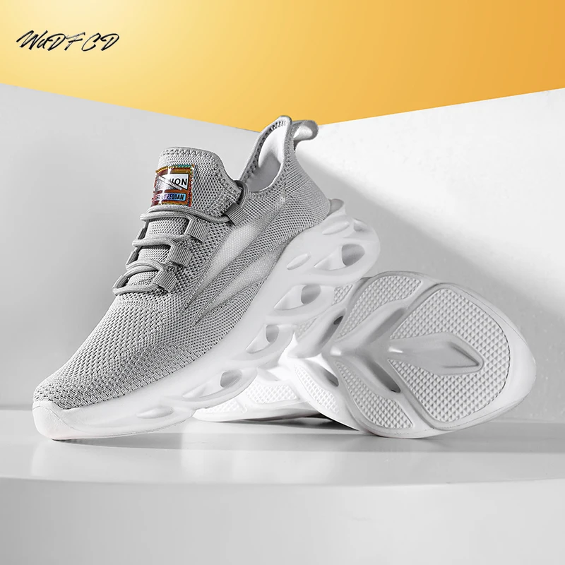 Running Sneakers Plus Size 45 46 47 48 Mens Sport Shoes Fashion Casual Knitting Mesh Breathable Height Increased Platform Shoes