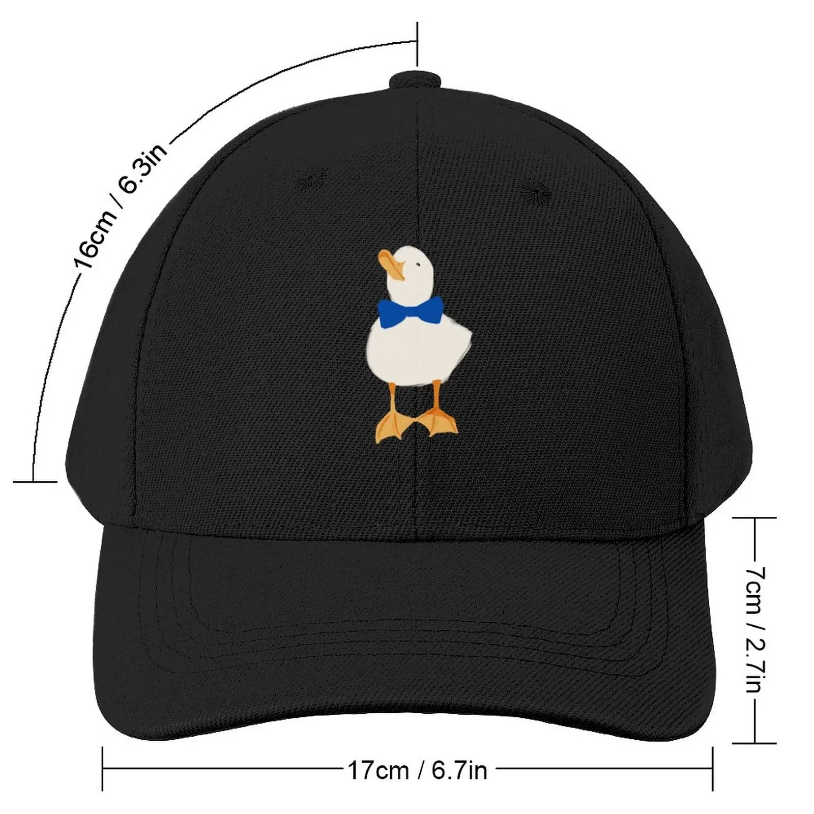 Duck in a bow tie Baseball Cap Vintage hiking hat sun hat Baseball Cap Men Women's