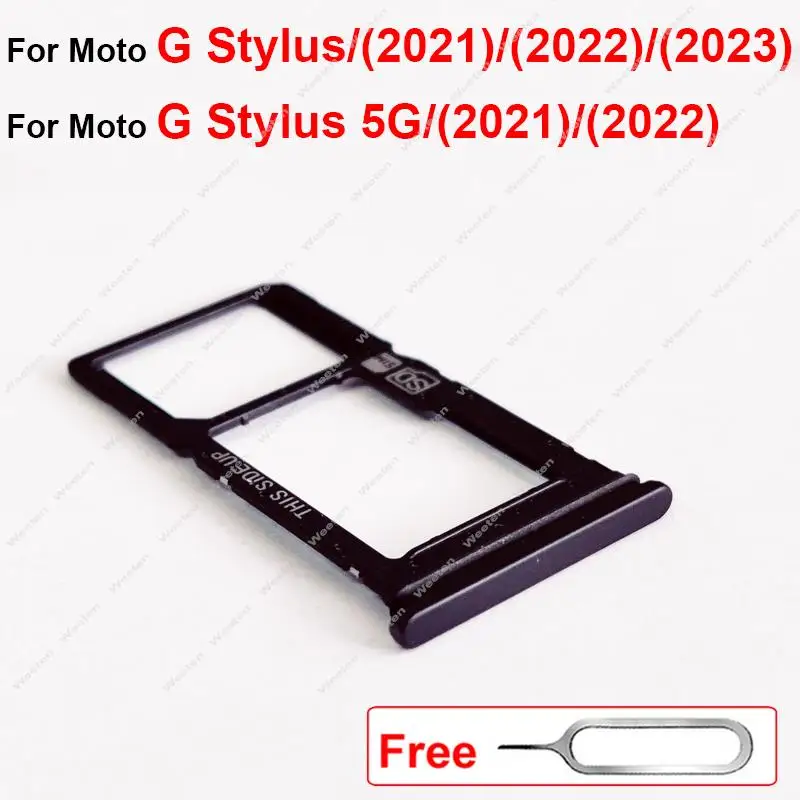 Sim Card Tray For Motorola MOTO G Stylus 2020 2021 2022 2023 XT2043 XT2115 XT2211 XT2317 SIM Holder Socket   Card Reader