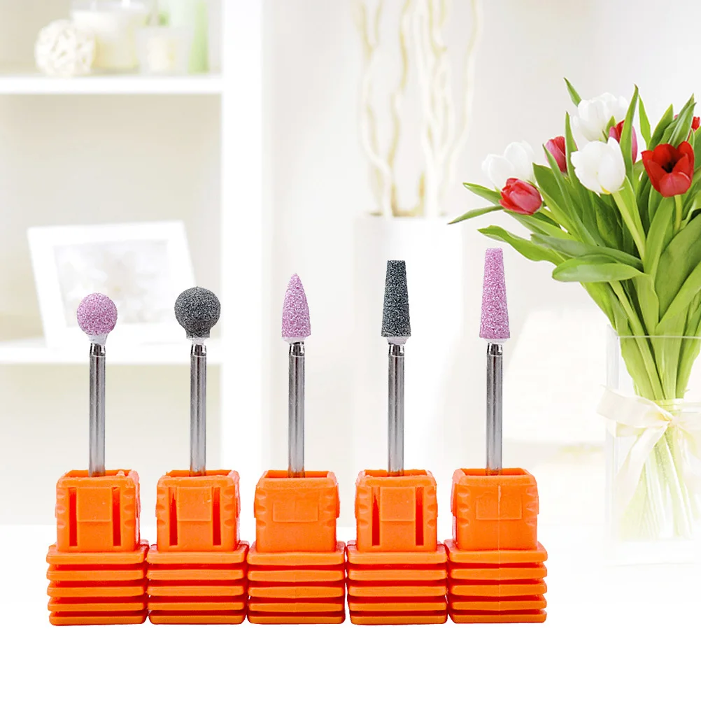 5 pezzi testa di molatura per unghie strumenti di lucidatura al quarzo per macchina per manicure rimozione della pelle morta cura delle cuticole compatibile con Om26 Om27