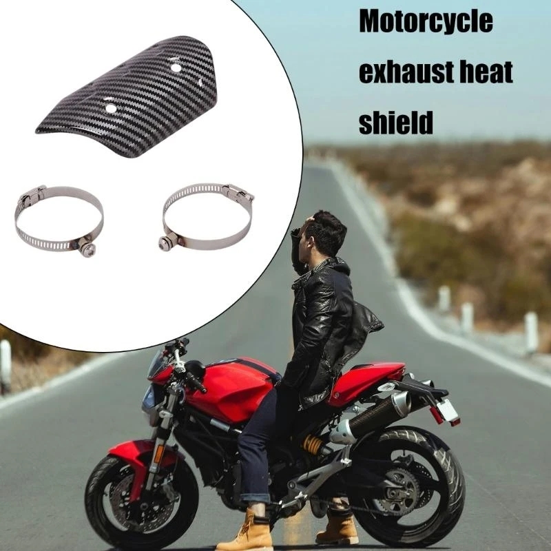 

P5ED Motorcycle Exhaust Pipe Protectors Heat Shield Cover Guards Antiscalding Cover For Most Motorcycle Model