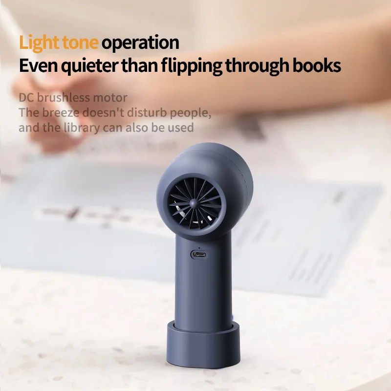 Xiaomi-ventilador de mano Youpin, minidispositivo portátil con pantalla Digital de bolsillo, 100 velocidades, silencioso, recargable por USB, viento fuerte, para acampar en casa