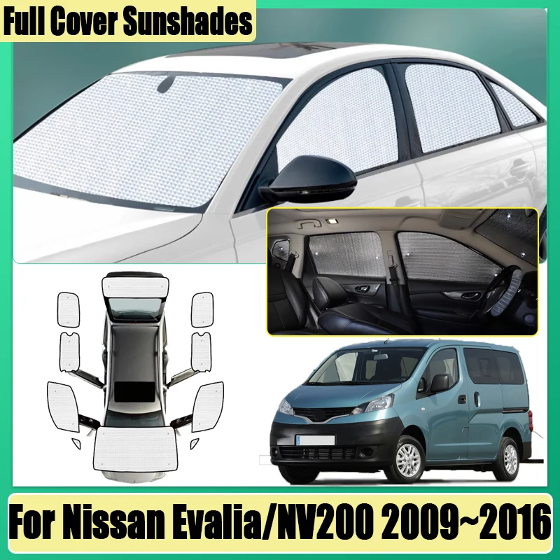 

For Nissan Evalia NV200 Vanette 2009 2010 2011 2012~2016 Cars Full Coverage Sunshades Auto Anti-UV Privacy Blocks Accessories