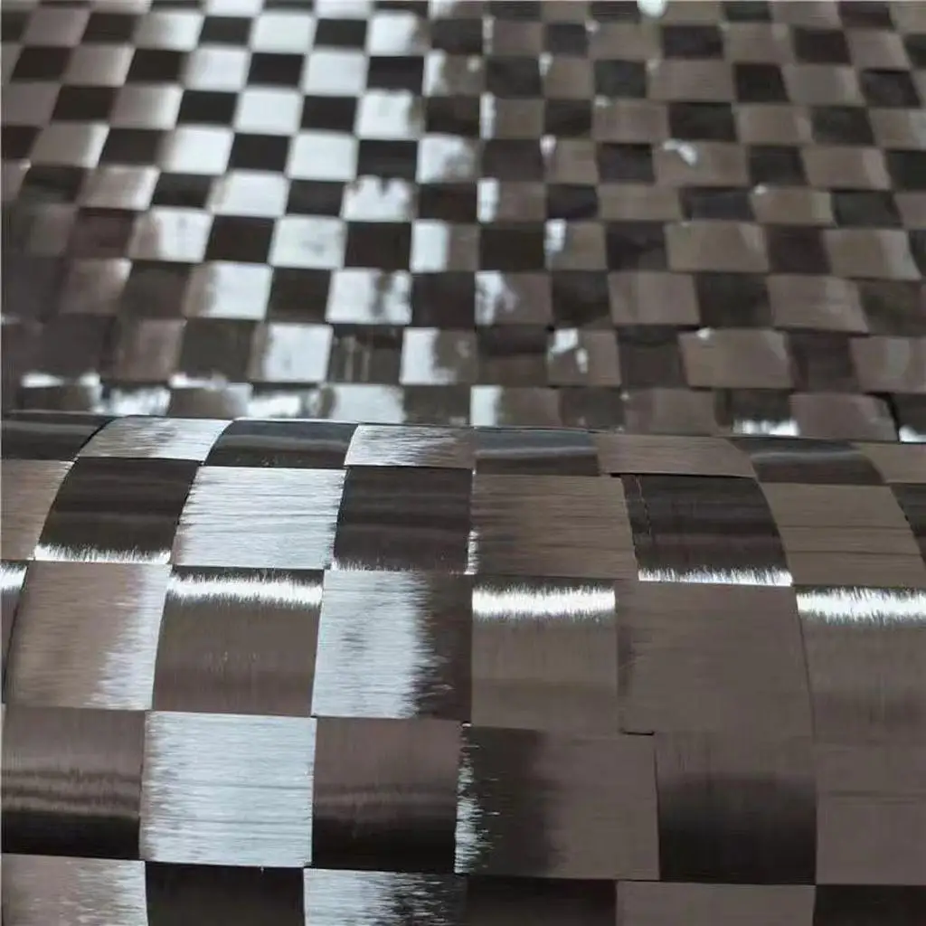 12K 100gsm 16mm*16mm Stretch Plain Big Plaid Real Carbon Fiber Cloth Carbon Fabric 40'/100cm Width