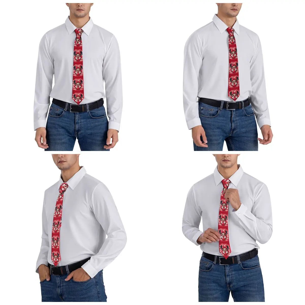أزياء مخصصة الكرتون ميني ماوس ربطة العنق رجل الحرير أنيمي لطيف ربطات العنق لمكتب Cravat