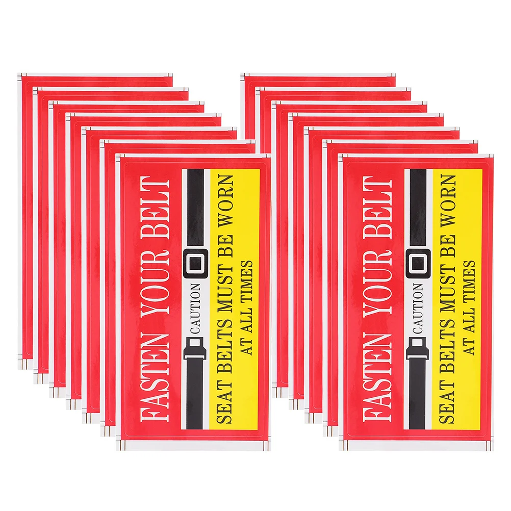 12 قطعة من ملصقات التحذير، ملصقات لاصقة متينة لنافذة لوحة القيادة، تذكير بالسلامة