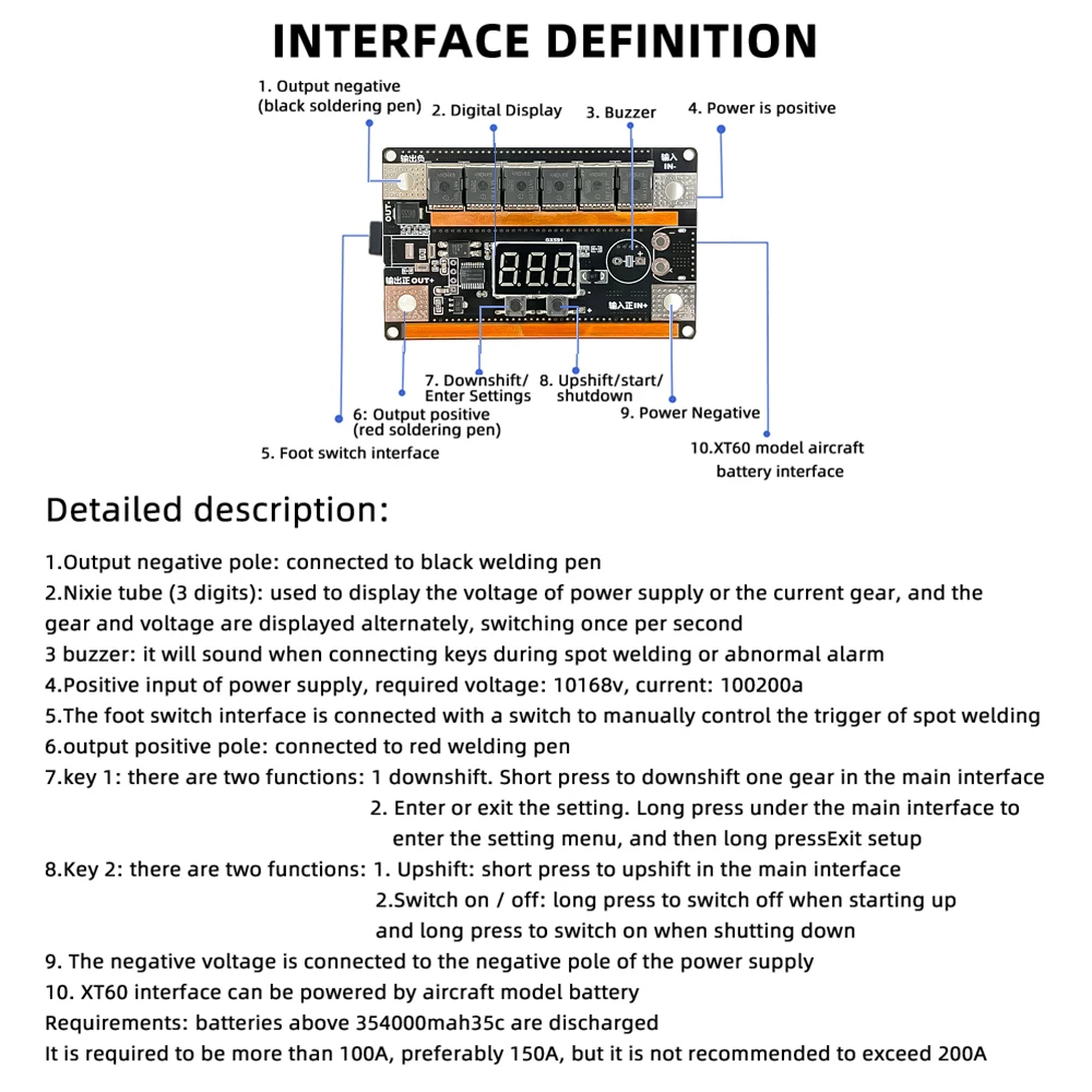 Saldatrice a punti Kit fai da te portatile 12V 18650 batteria al litio accumulo di energia saldatrice a punti PCB Circuit Board attrezzatura per saldatura