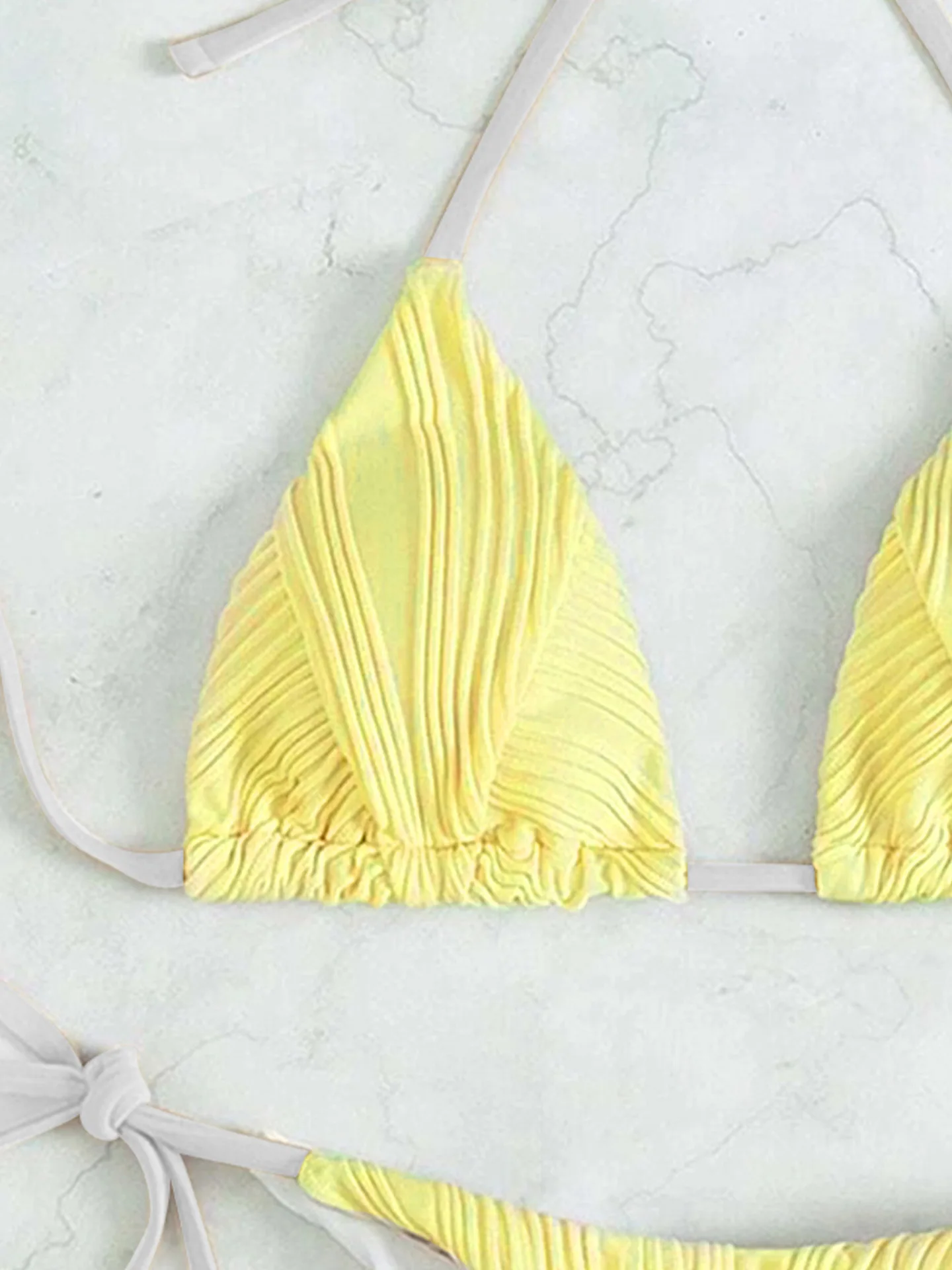 Roupa de banho feminina 2024 biquíni feminino cor sólida banho sem costas sexy tankini alça de duas peças maiô primavera quente S-L