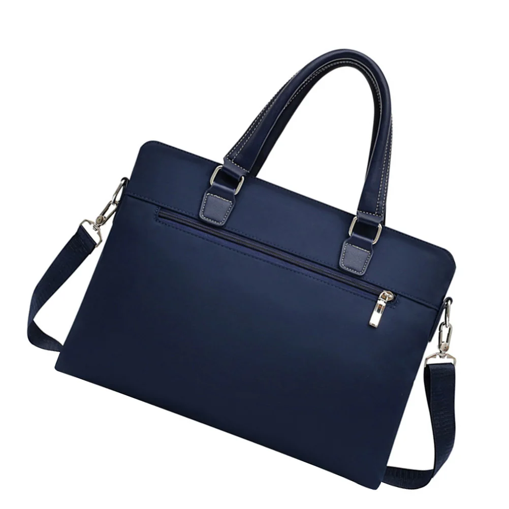 

1Pcs Waterproof Briefcase for Men Oxford Fabric Business Bag Thick Soft Laptop Portfolio with Back Zipper Pocket Anti-Theft