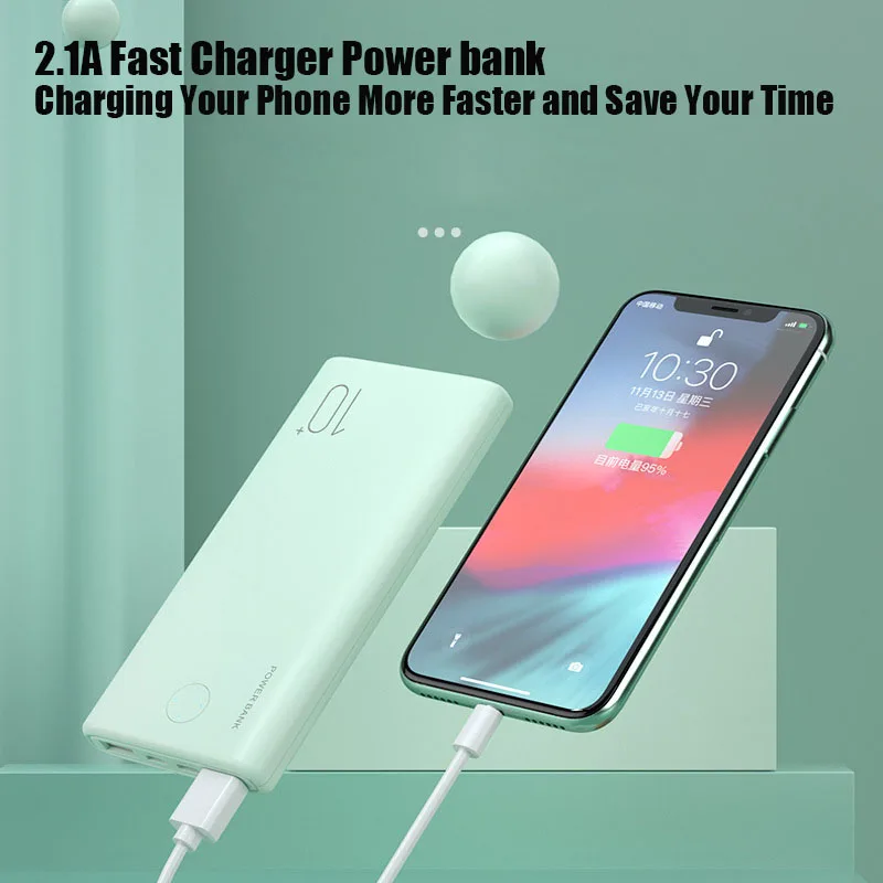 10000mAh Banca di potere portatile Batteria esterna Powerbank USB TIPO C Caricatore rapido per iPhone 14 13 12 11 Xiaomi Samsung Huawei