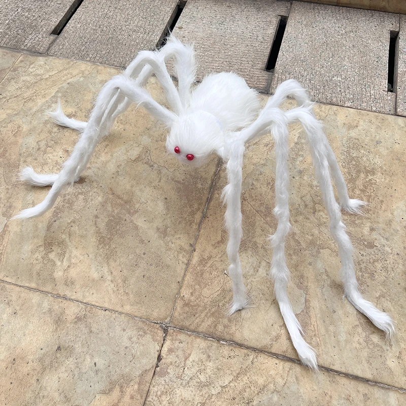 125cm Halloween Decoration Big Plush Spider Horror Realistic Black