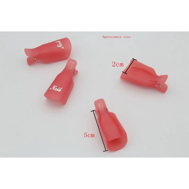 Kimcci 10 stks/partij Plastic Nail Art Losweken Cap Clip UV Gel Polish Remover Wrap Nail Gereedschap Cleaner Soakers Set voor Nagels