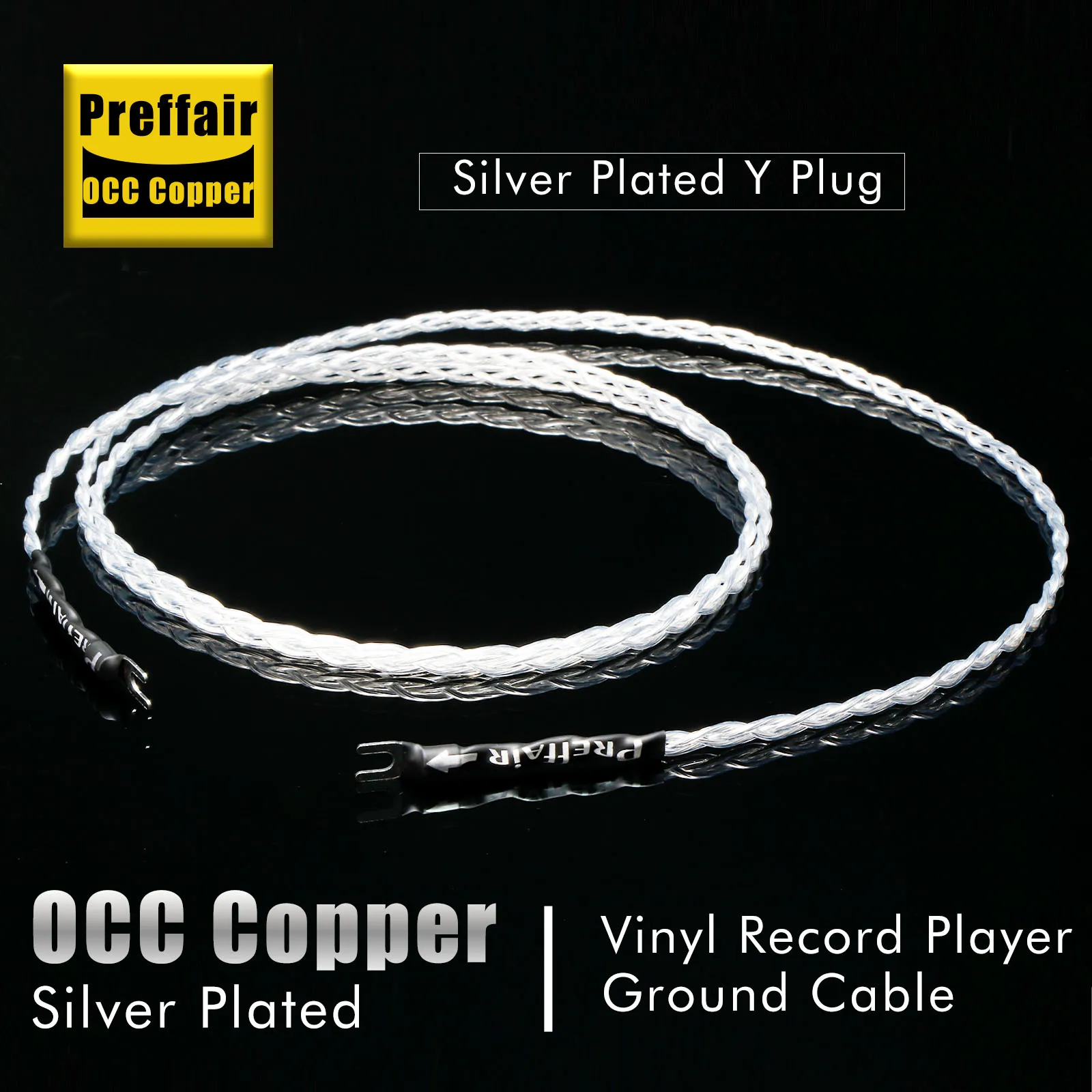 

HiFi 3AG Ground Cable Audio Turntable Phono Cable OCC Silver Plated LP Vinyl CD Amplifier Tonearm Audio Signal Bridge Cable