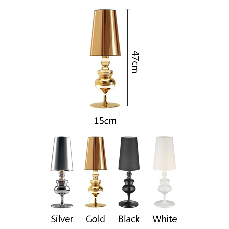 Modern Guard Table Lights Table Lamps for Living Room Bedroom Bedside Reading Lamp Gold Silver Color Tafellamp E27 US EU Plug