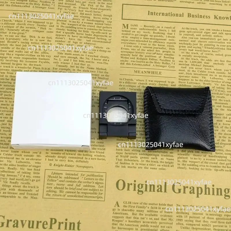 2PC 20X K9 Optical Glass Loupe All Metal Three-Folding Magnifier Portable Handheld Inspection Tool