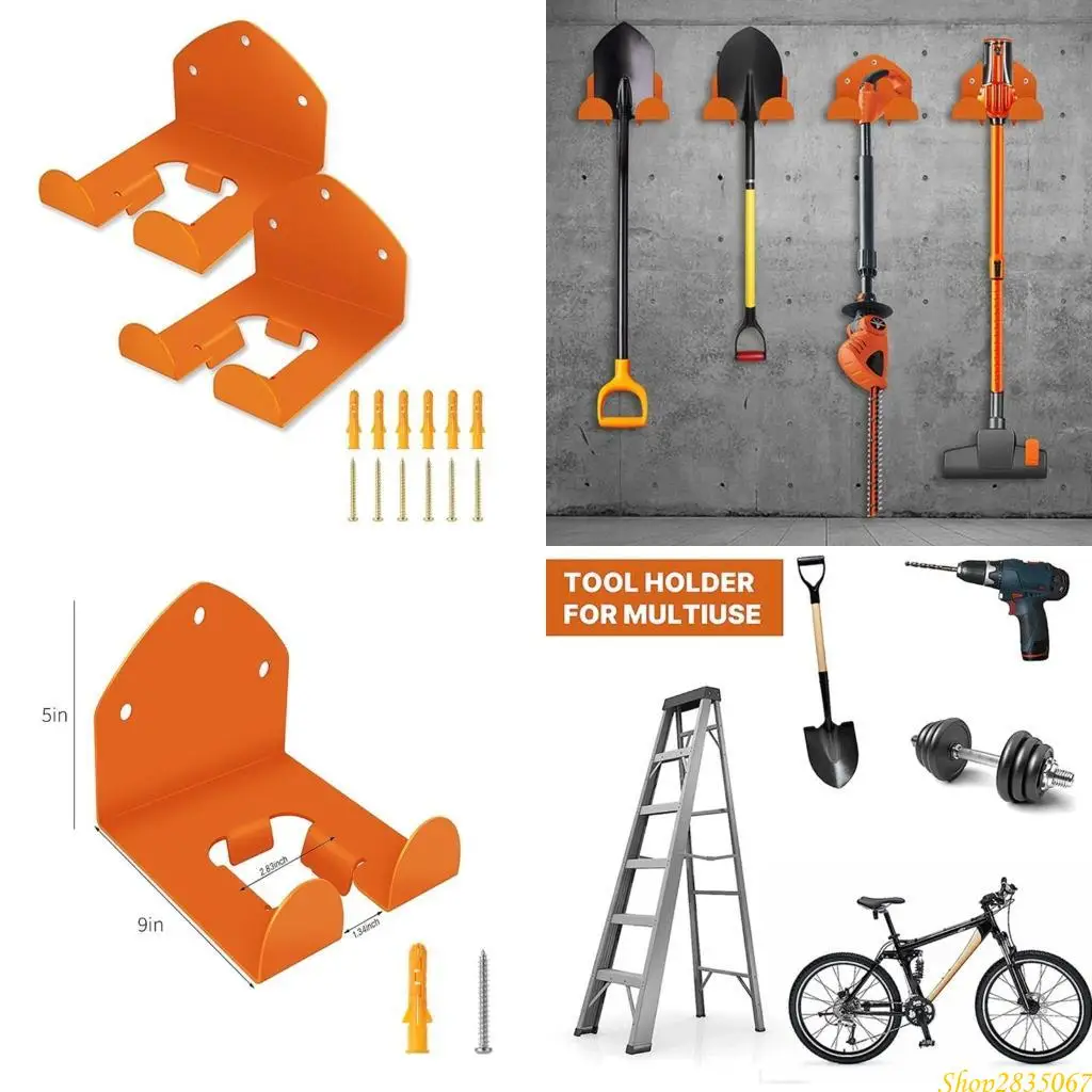 

2 Pcs Garage Storage Utility Hooks Garden Tool Organizers Power Tool Holder for Garden Organizing Power Tools Durable 831F