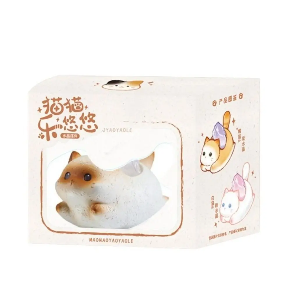 

Resin Cat Crystal Ornaments Crystal Raw Stone Animal Figures Desktop Crystals Decoration Good Luck Enhance Magnetic Field