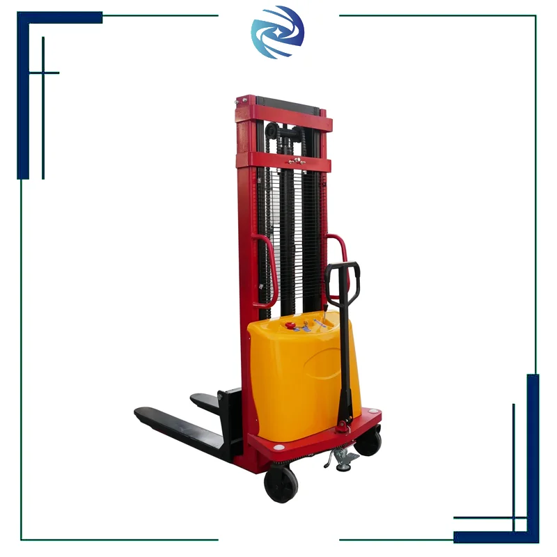 Factory Price 1500kg 2000kg Semi Electric Stacker 1m 2m 3m Lifting With Durable Solid Fork Big Battery For Restaurant Industries