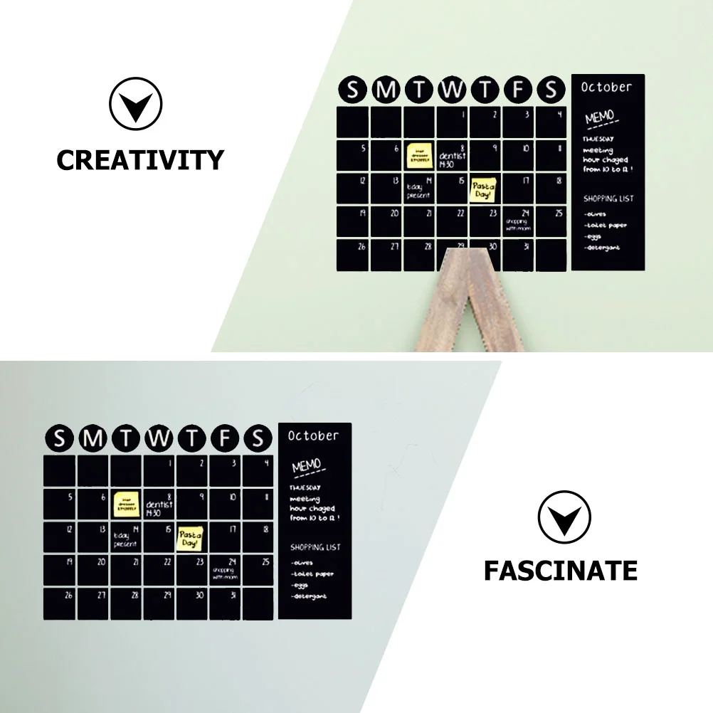 Chalkboard Stickers Office Decor Calendar Removable PVC Wall Decal