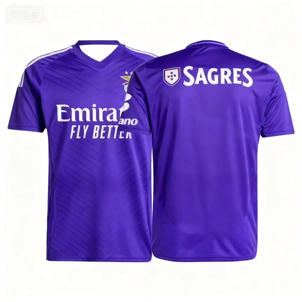 Camiseta de allenamiento de futebol Portugles para hombres، manga corta impresa en 3D neces para los aficionados de Benfica #3