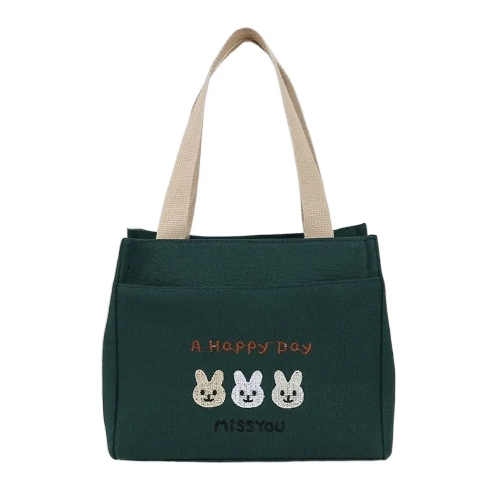 Tragbare Leinwand-Lunchtasche, multifunktional, große Kapazität, Lebensmitteltasche, Reise-Cartoon-Picknick-Lunchbox für Damen und Herren