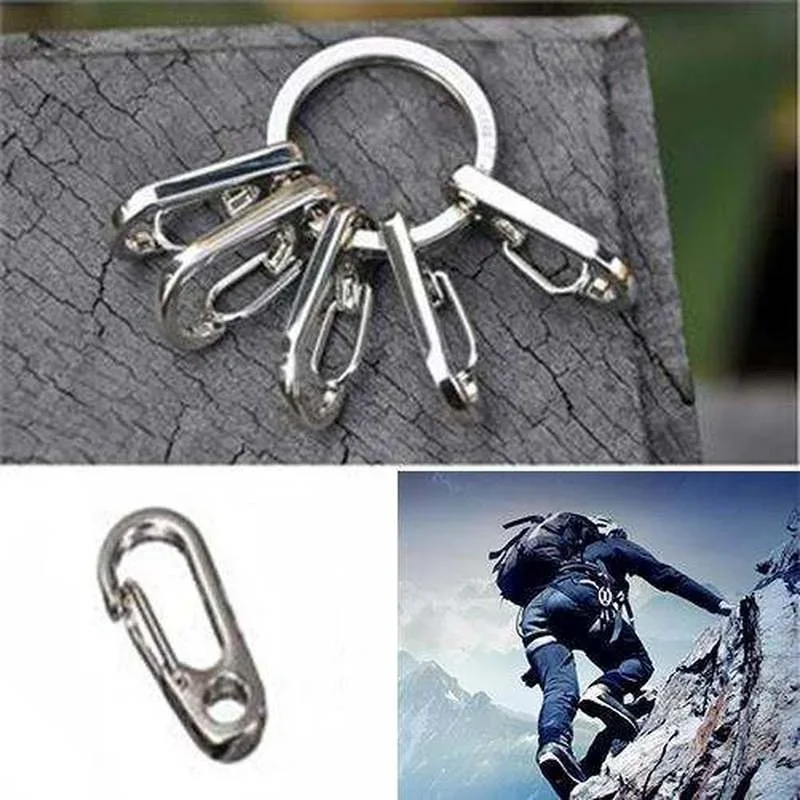 5/10PCS Mini Carabiner Clips Tiny Alloy Spring Snap Hook Keychain Clasps EDC Small Hanging Buckle for Backpack Camping Bottle