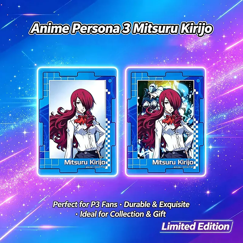 Persona 3 The Movie Official Character Acrylic Puzzle Keychain Full Set, Makoto Yuki & Aigis Anime Pendant Accessory