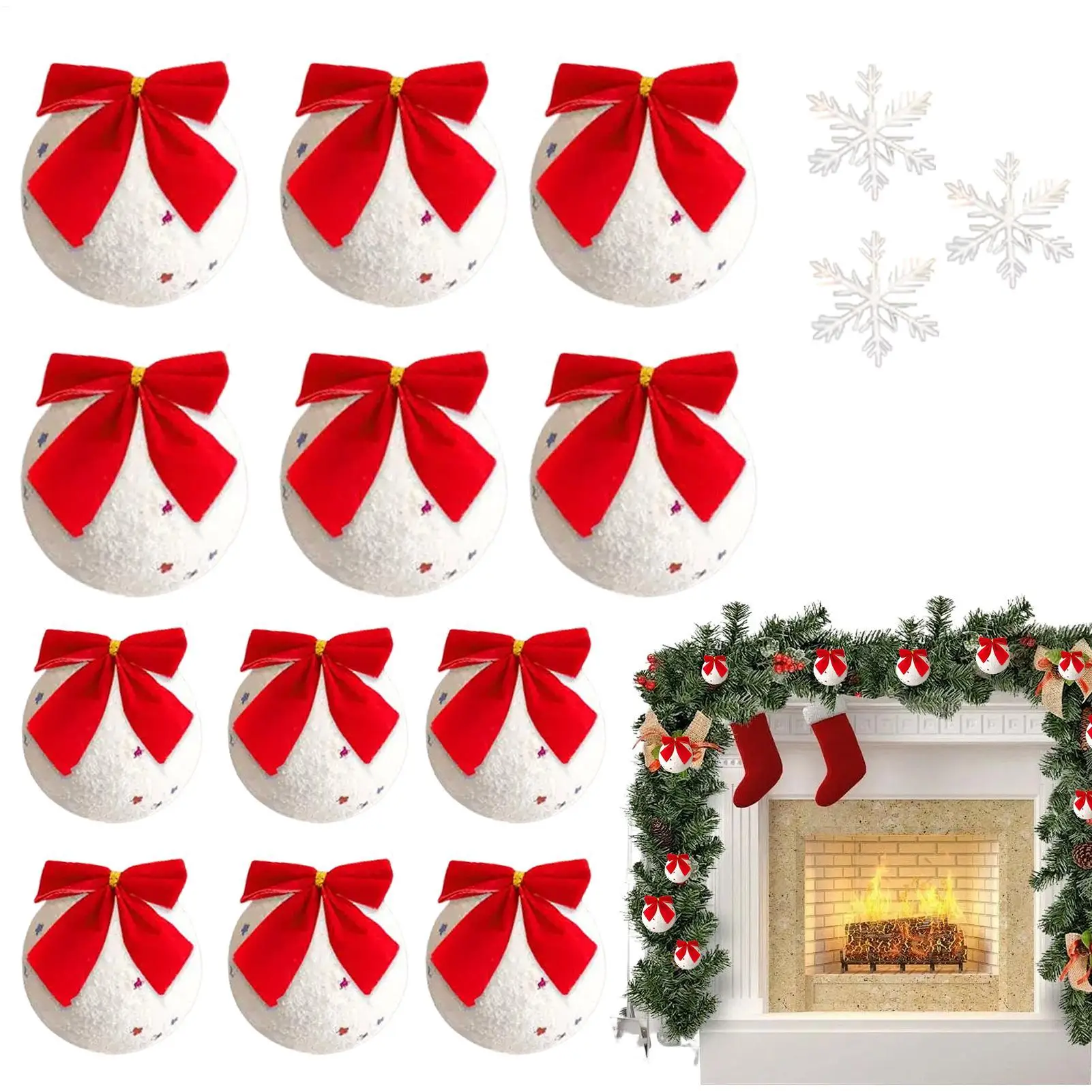 

Рождественские елочные шары, 15 шт., небьющиеся пенопластовые елочные шары, небьющиеся рождественские украшения для наружного стены, окна