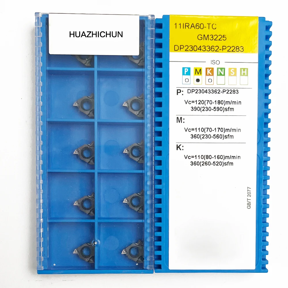 

HUAZHICHUN 11IRA60-TC GM3225 Carbide Inserts Milling Cutter Tool