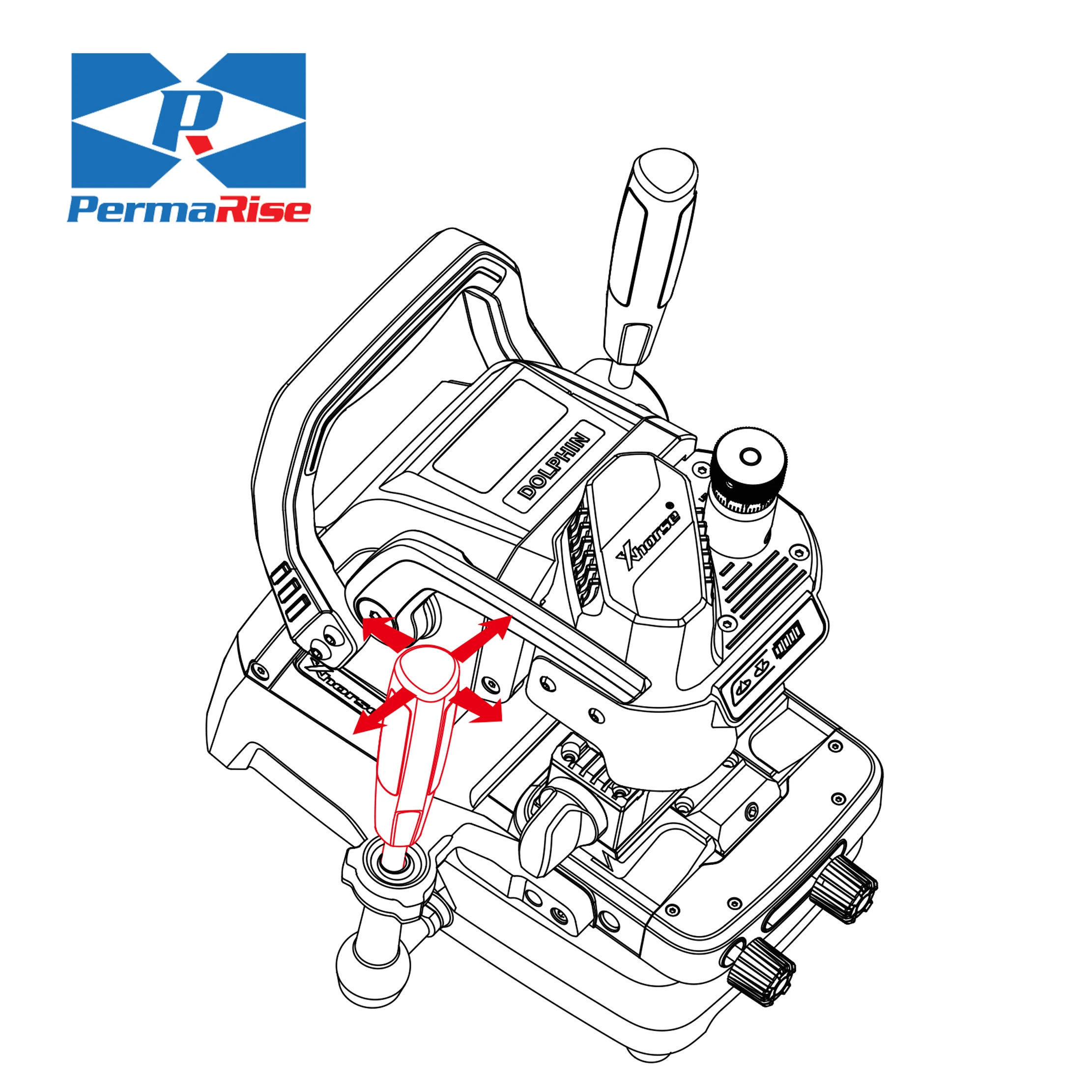 Máquina cortadora de llaves esencial XP-007 para hoyuelos láser y llaves planas, herramienta esencial para suministros de cerrajería