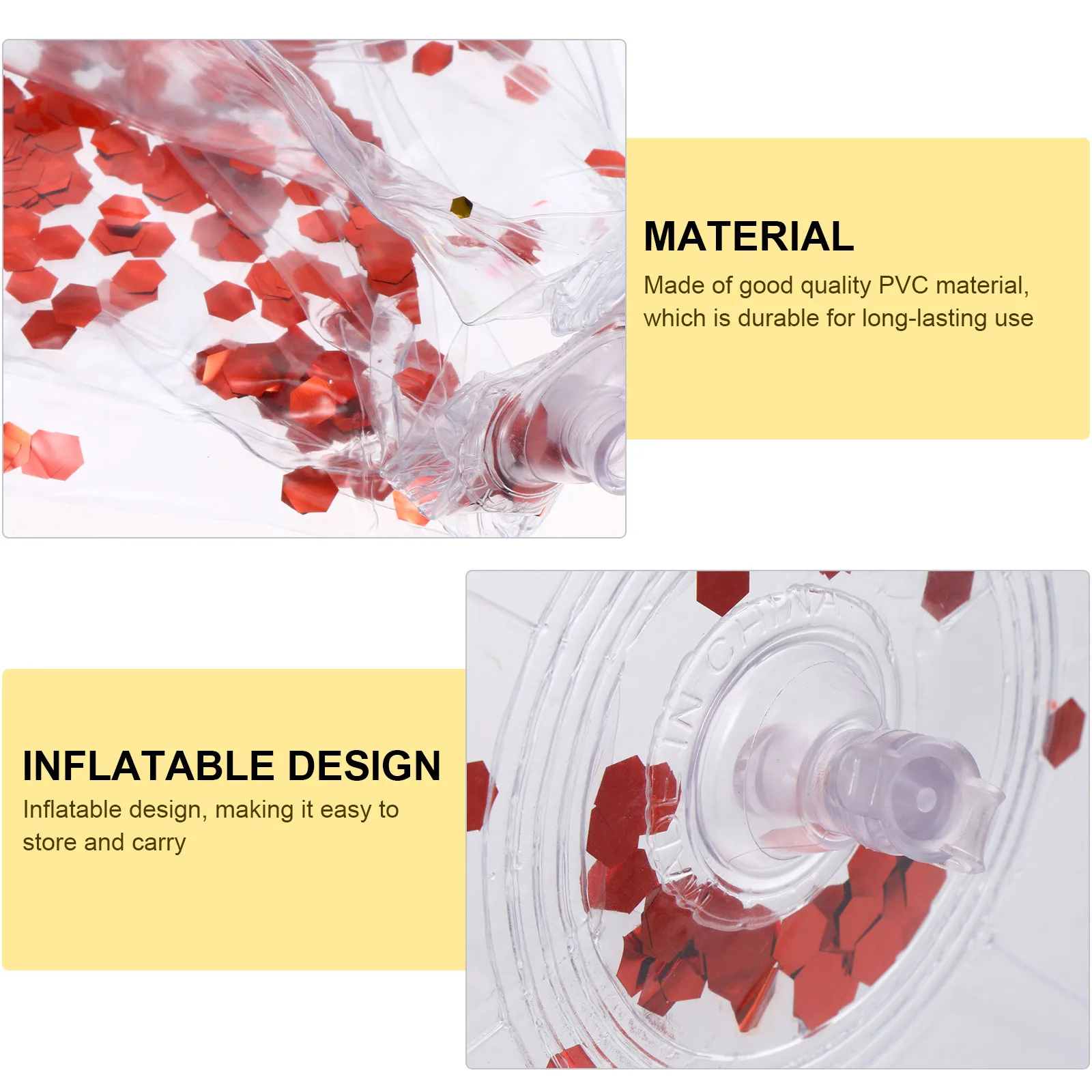 3 szt. Nadmuchiwane piłki plażowe z błyszczącymi cekinami, żywe kolory, zabawki do zabawy w wodzie na świeżym powietrzu na imprezy, spotkania i rodzinne rozrywki.