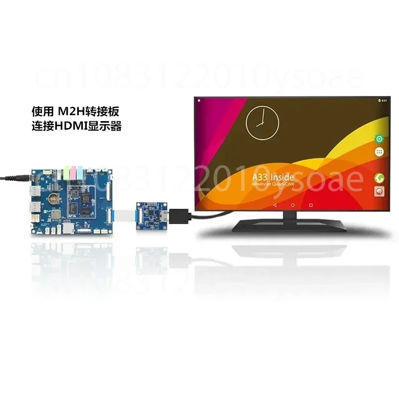 Mipi to HDMI adaptor 720P and ruierweishi A33 / A63 Android board expand HDMI