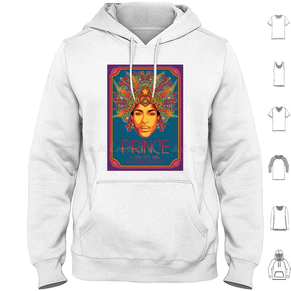 The Prince Tour Concert Hoodies Long Sleeve America Vintage Trends Aesthetic Handsome Eye Girls Prince Purple Rain Get