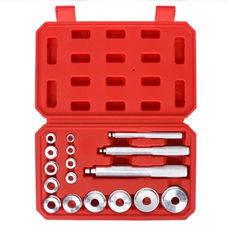 17pcs Wheel Bearing Race Seal Bush Driver Set 17pcs Small Bearing Extractor Bearing Pads Installation and Disassembly