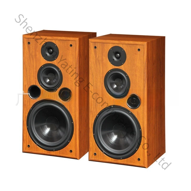 Imported 10-inch Three-frequency Slightly, A Pair of Fever Hifi, Wooden Passive High-power Floor Stereo, Household High-fidelity