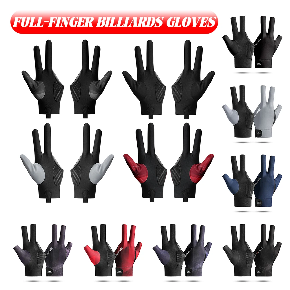 

Перчатки для бильярда, нескользящие тренировочные перчатки для бильярда, универсальные спортивные аксессуары для левой/правой руки