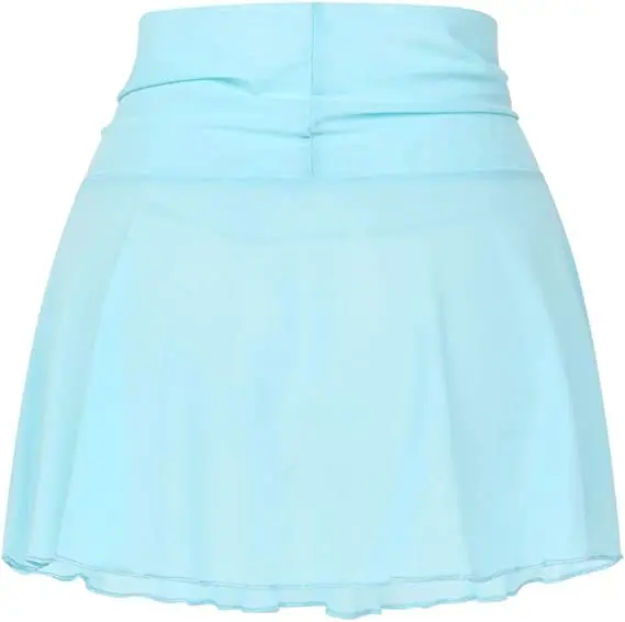 New Sexy Women Acutes Mini Skirts Beach Cover-Ups High Waist Solid Color See Through Mini Skirt Bikini Cover Up Summer Beachwear