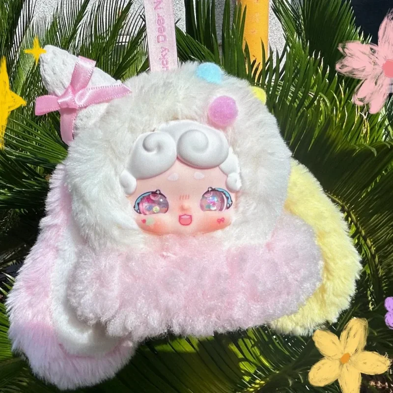 Boneka Plush Lucu Seri LuckyDeerNai Velvet Ice, Figur Aksi Blind Box, Gantungan Kunci, Dekorasi Tas, Kotak Misteri, Hadiah Kejutan