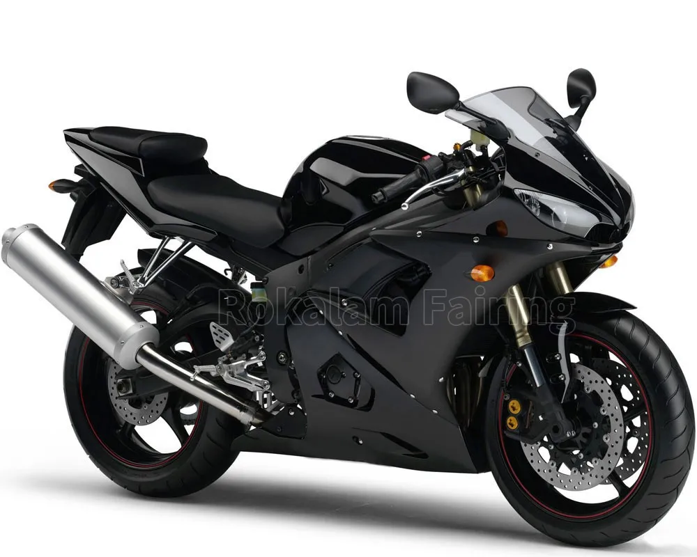 Cheap Injection For Yamaha YZF-600 R6 05 YZF-R6 YZFR6 2005 All Black Bodywork Motorbike Fairings (Injection Molding)